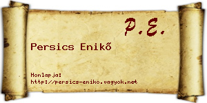 Persics Enikő névjegykártya